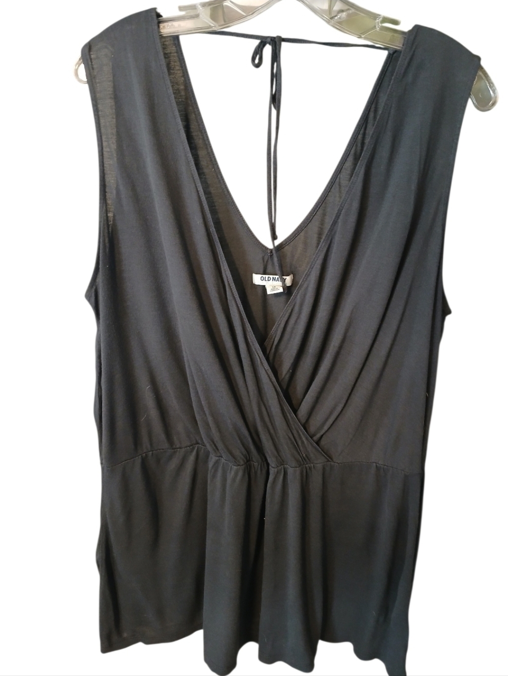 Old Navy Women's Dark Gray Sleeveless, Elastic Waist Top Size 1X